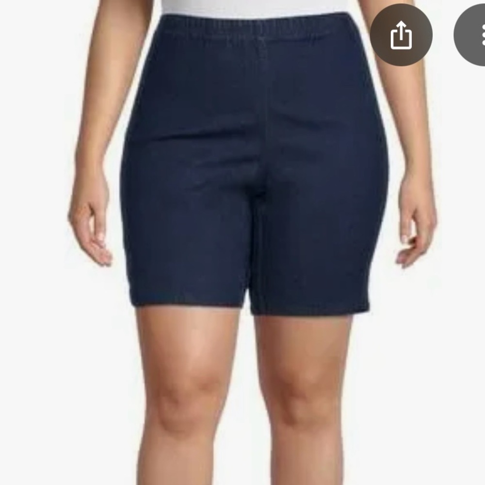 Just My Size Women's Plus Elastic Waist Stretch Bermuda Shorts 4X New